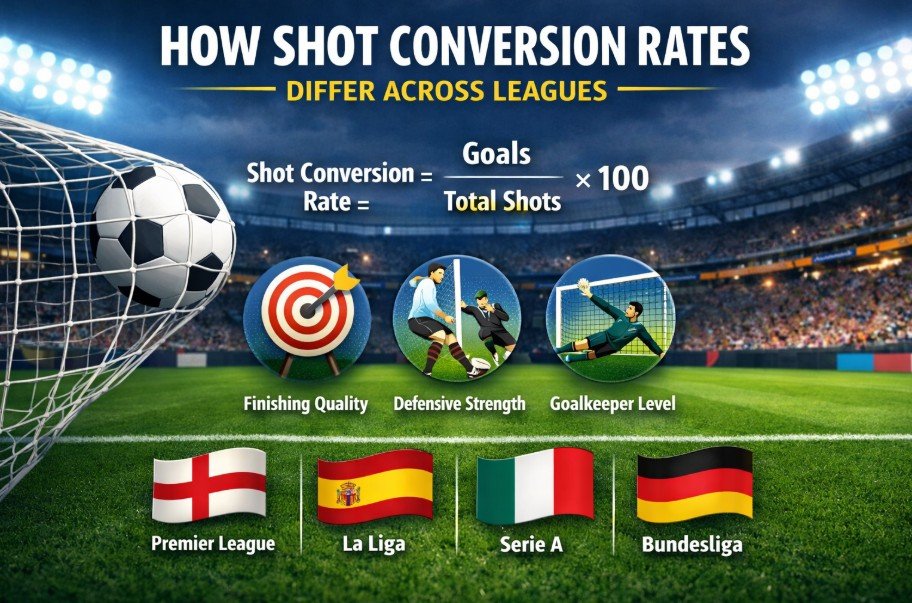 Read more about the article How Shot Conversion Rates Differ Across Leagues